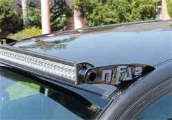 N-FAB T1050LR Roof Mounted Light Brackets Gloss Black For Use w/50 in Light Bar